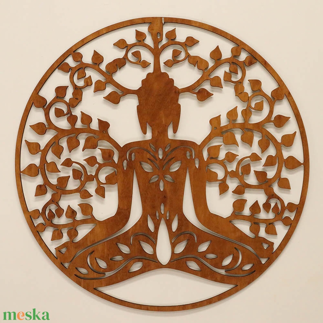Életfa falikép - Meditáló buddha - otthon & életmód - dekoráció - kép & falikép - fából készült kép - Meska.hu