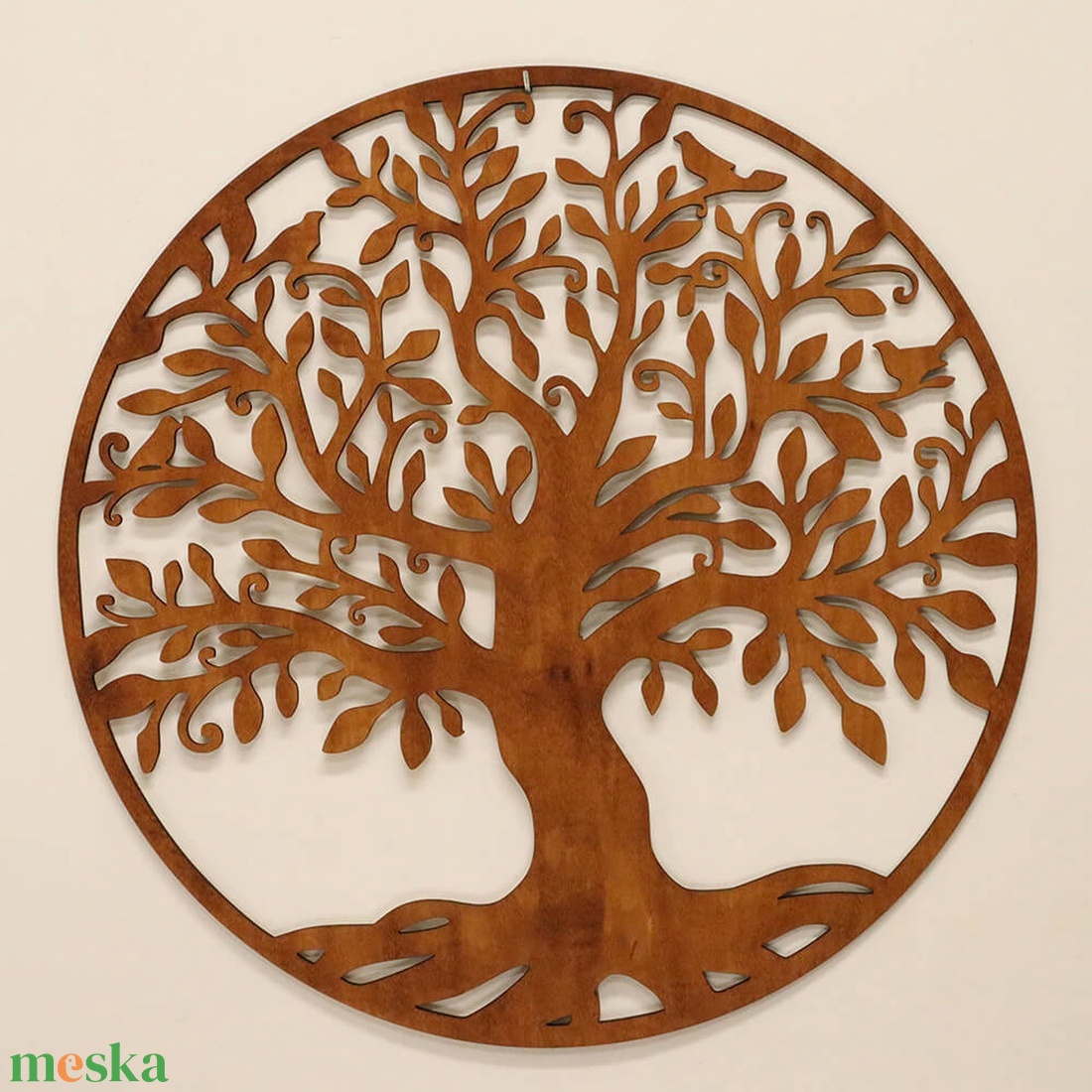 Életfa falikép - Sok madárral - otthon & életmód - dekoráció - kép & falikép - fából készült kép - Meska.hu