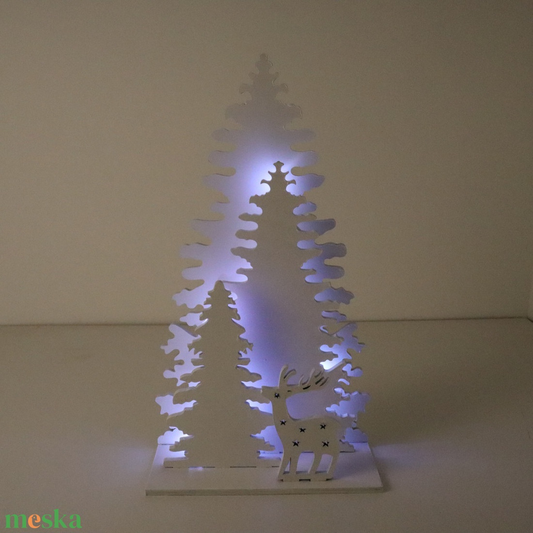 Fenyő erdő - LED világítással - karácsony - karácsonyi lakásdekoráció - karácsonyi lakásdíszek - Meska.hu