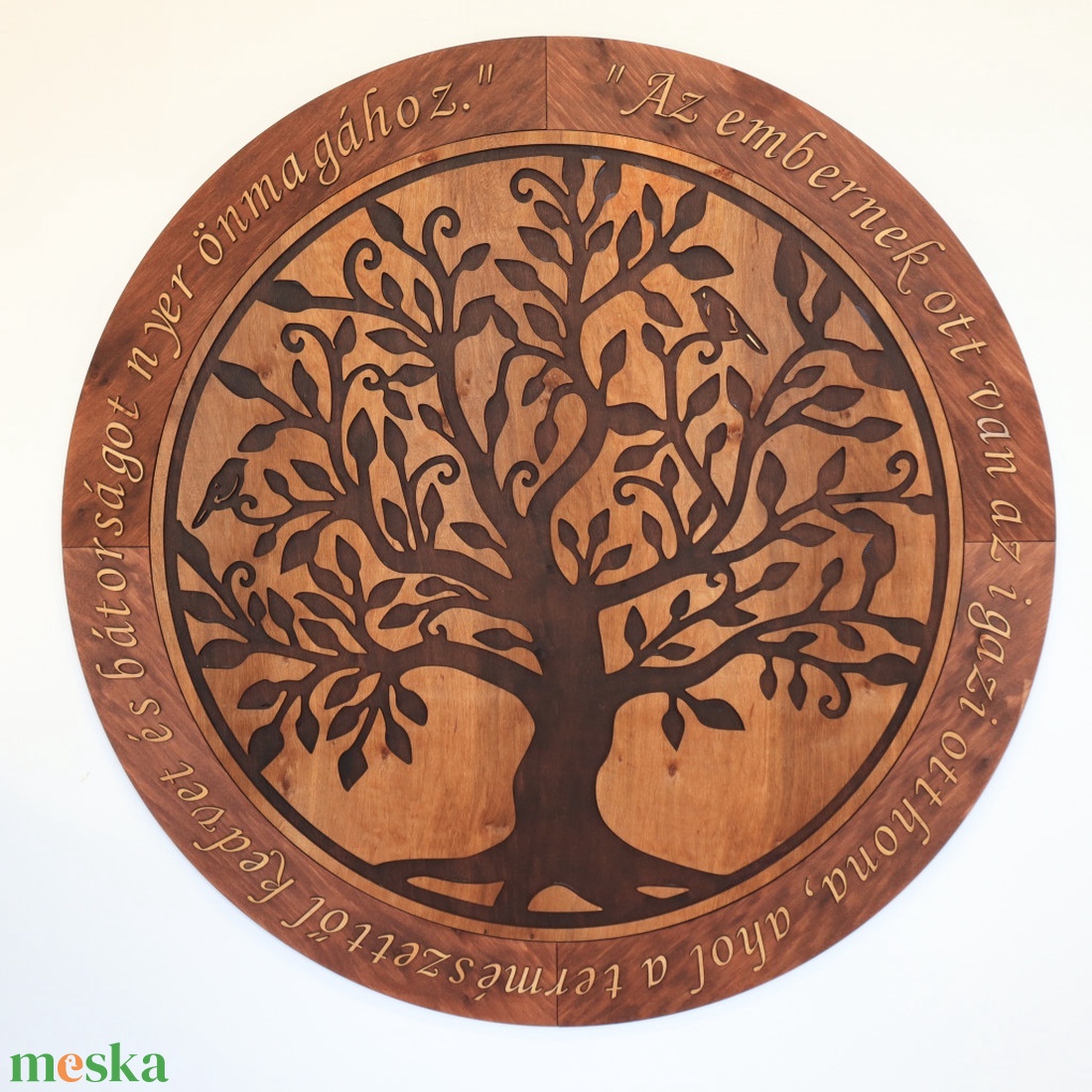 Életfa falikép - Madaras - idézettel - otthon & életmód - dekoráció - kép & falikép - fából készült kép - Meska.hu