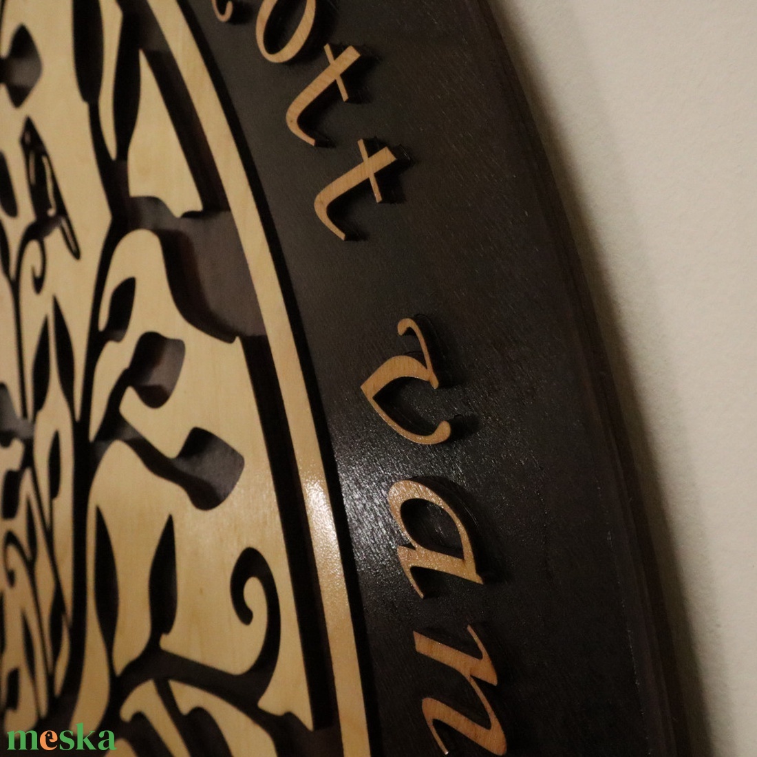 Kültéri Életfa falikép - Madaras - idézettel - otthon & életmód - dekoráció - kép & falikép - fából készült kép - Meska.hu