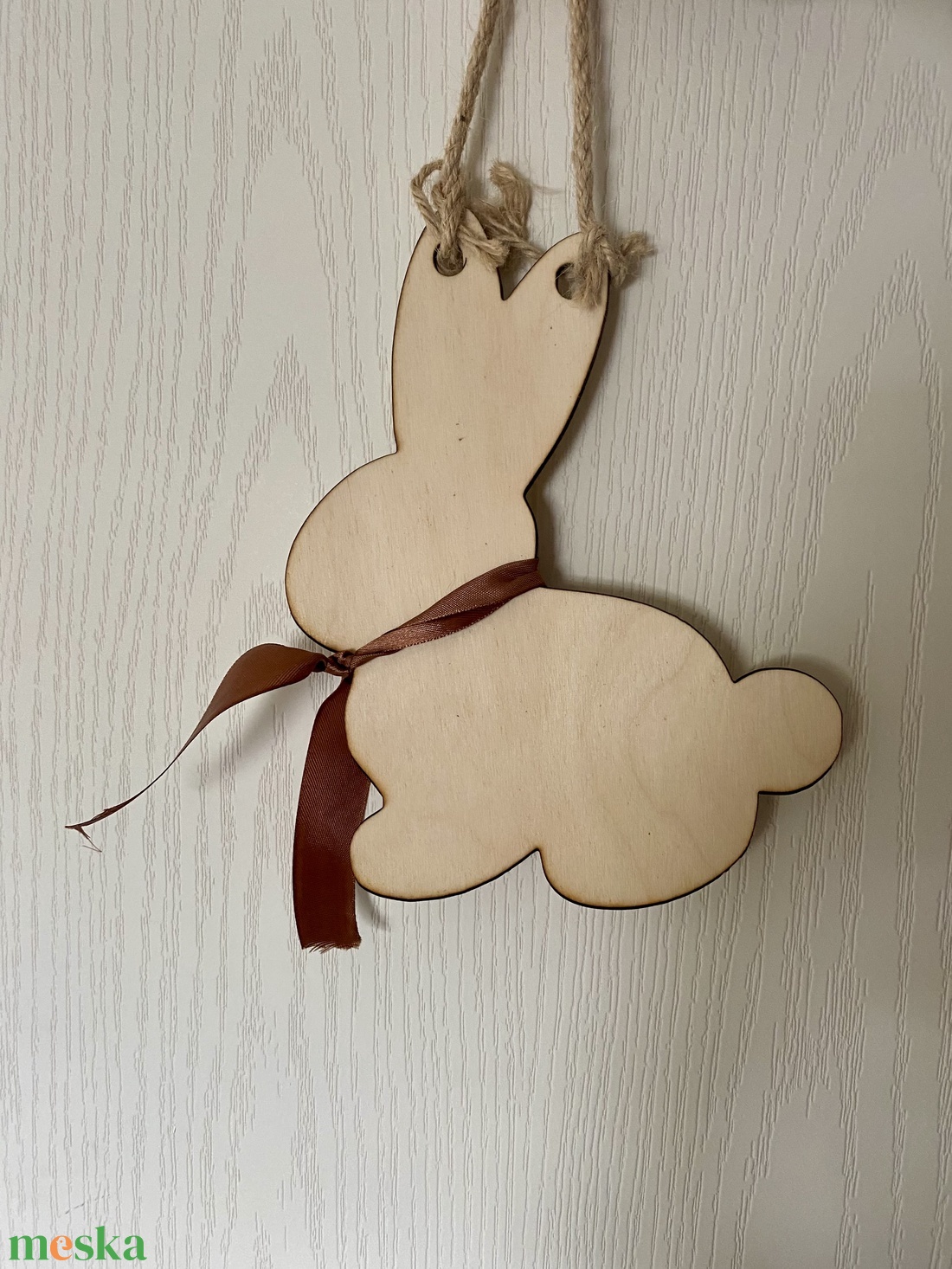 Fa nyuszis húsvéti ajtódísz - otthon & életmód - dekoráció - ajtó- és ablak dekoráció - ajtódísz & kopogtató - Meska.hu