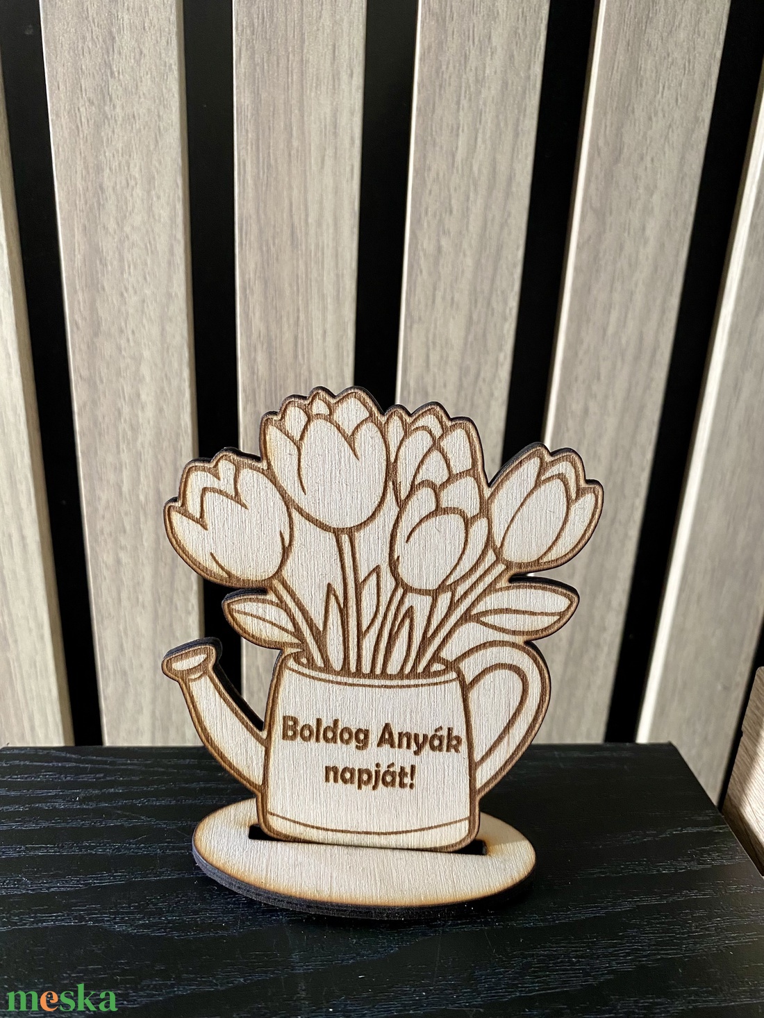 Fa gravírozott dekor � Anyák napi ajándék  -  - Meska.hu