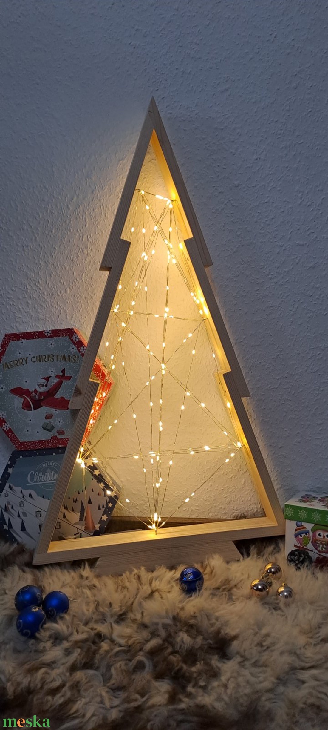 karácsonyfa dekoráció  - karácsony - adventi díszek - adventi ablakdekoráció - Meska.hu