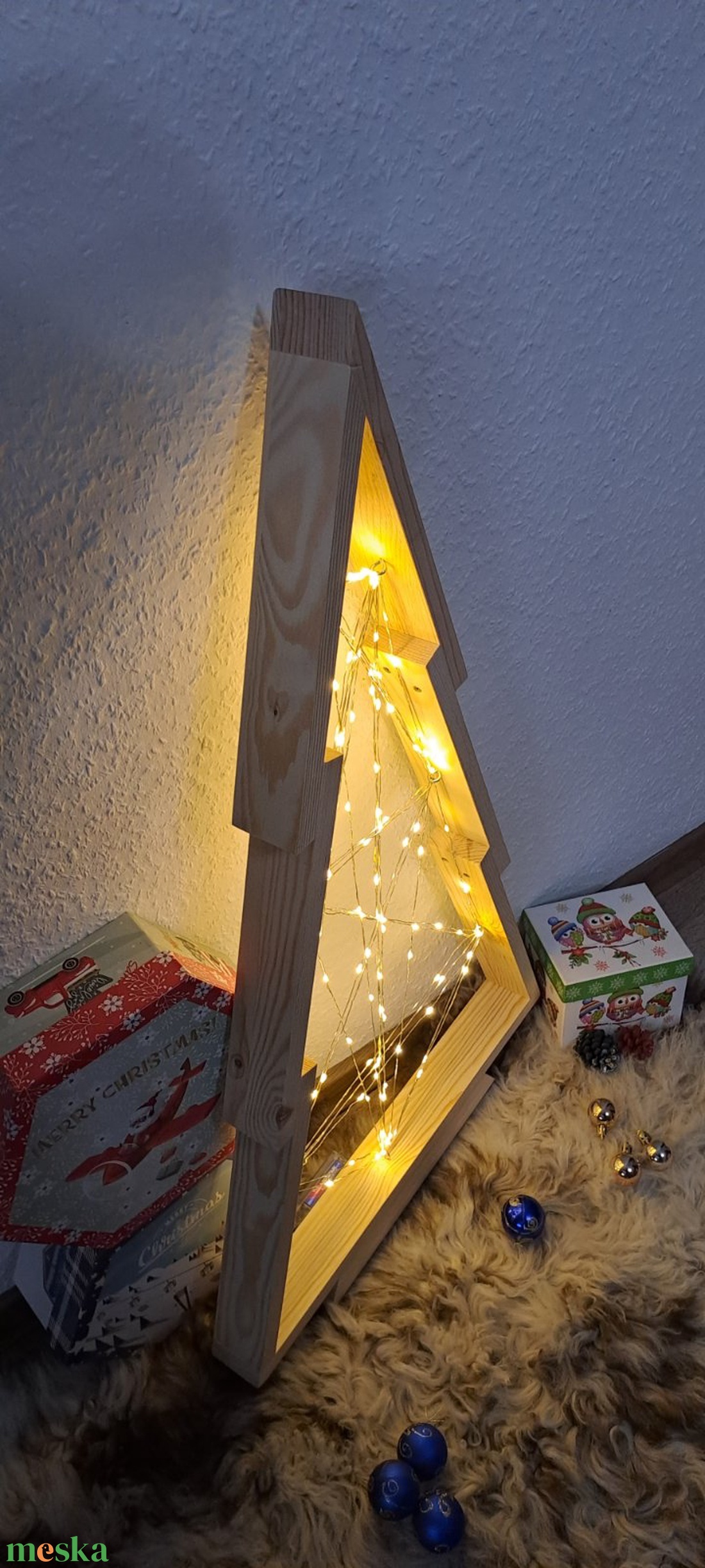 karácsonyfa dekoráció  - karácsony - adventi díszek - adventi ablakdekoráció - Meska.hu