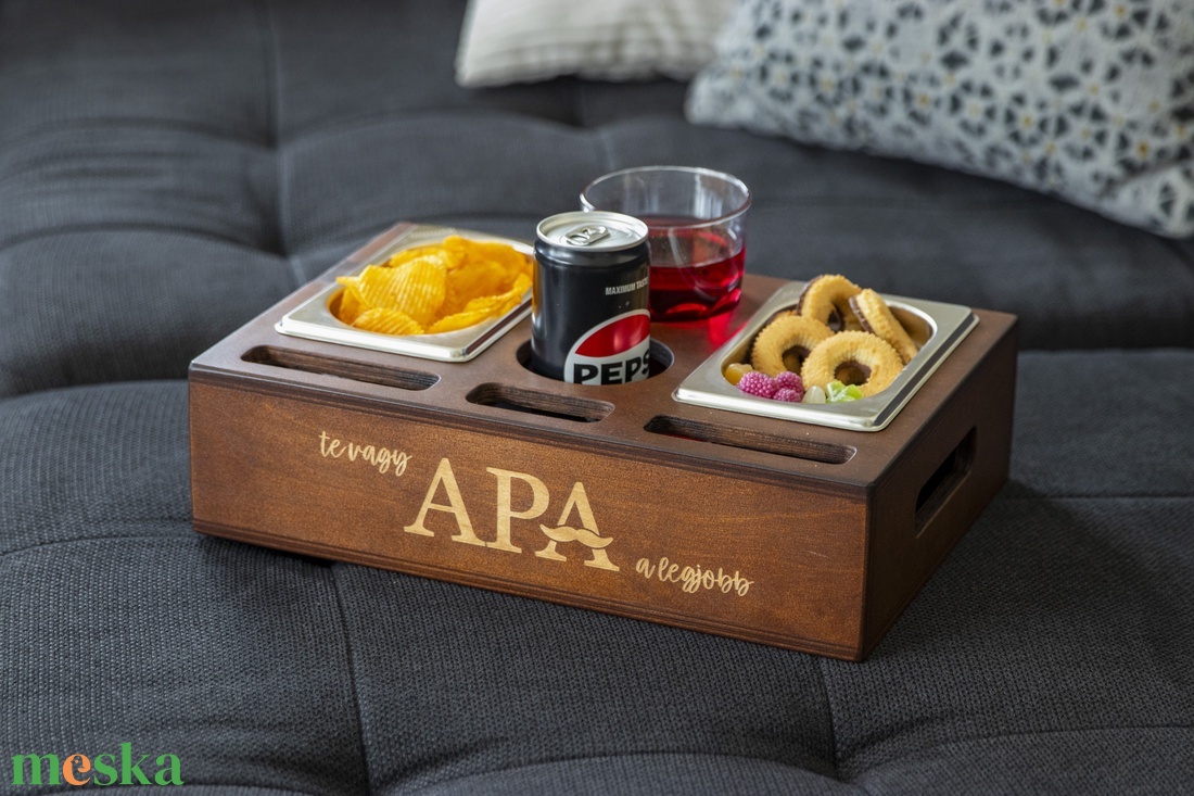 GRAVÍROZÁS NÉLKÜL! Kanapé rendező nasis doboz, sofa box, snack tál, ital és sör tartó tál és doboz - otthon & életmód - dekoráció - asztal és polc dekoráció - díszdoboz - Meska.hu