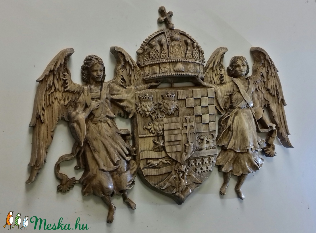 Angyalos címer - faragott -  - Meska.hu