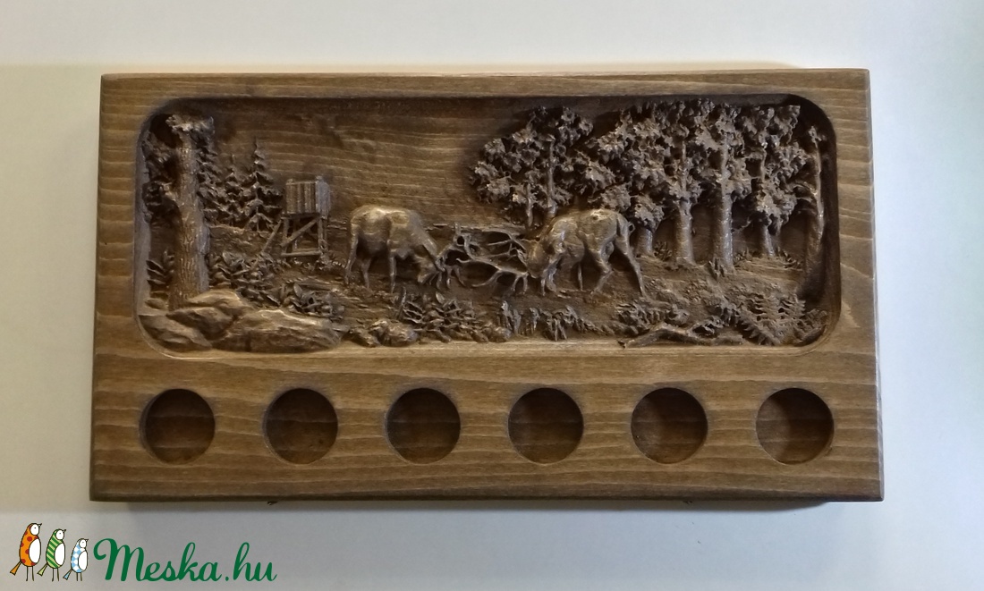 Italkínáló - szarvasos faragással -  - Meska.hu