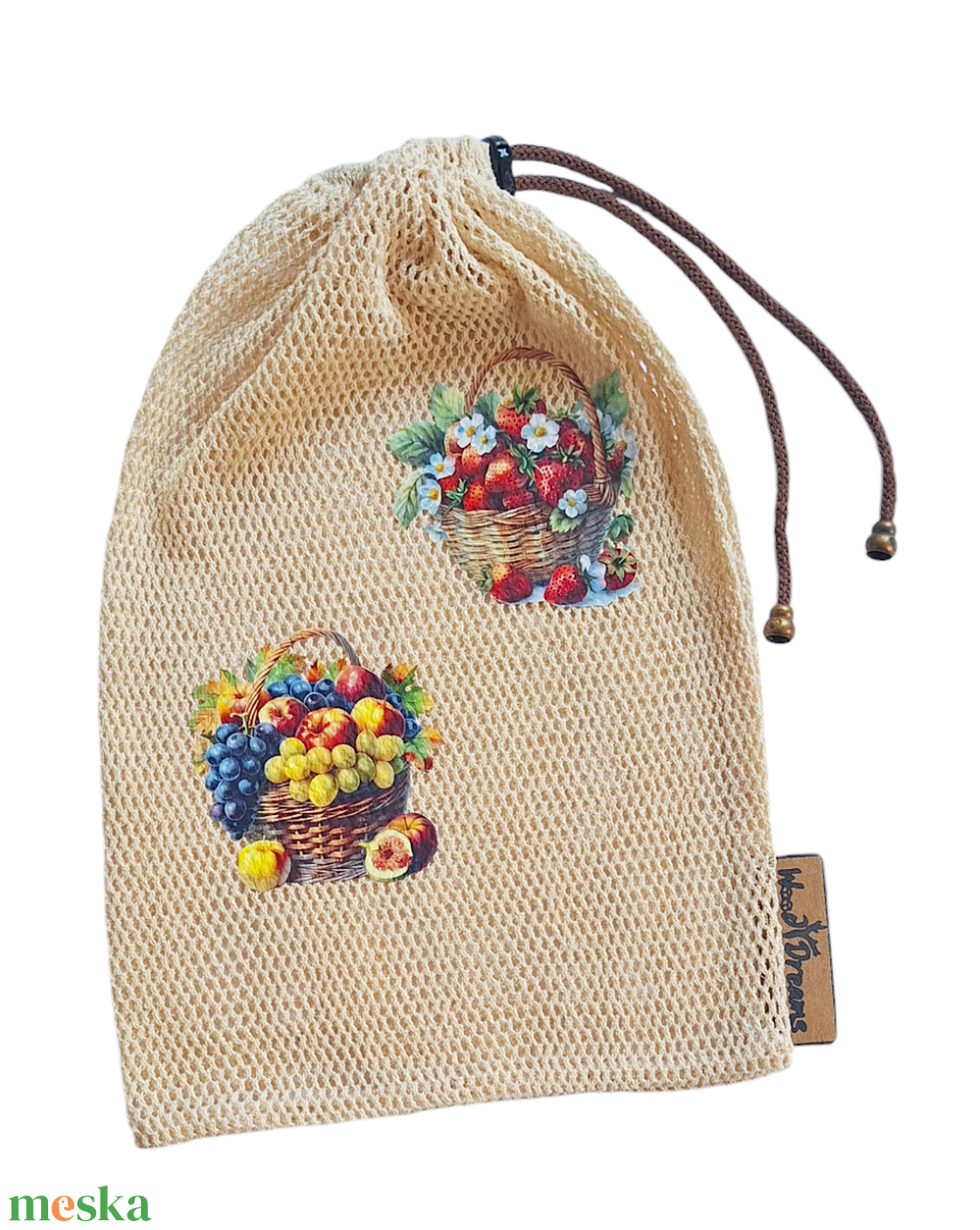 Woodydreams egyedi vidám bevásárló zsák / ökozacskó  - táska & tok - bevásárlás & shopper táska - zöldség/gyümölcs zsák - Meska.hu