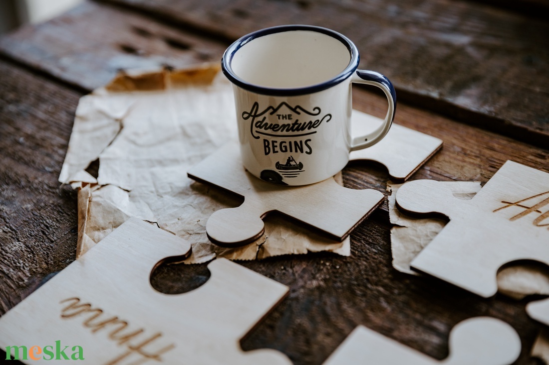 4 darabos névre szóló puzzle poháralátét szett - otthon & életmód - Meska.hu