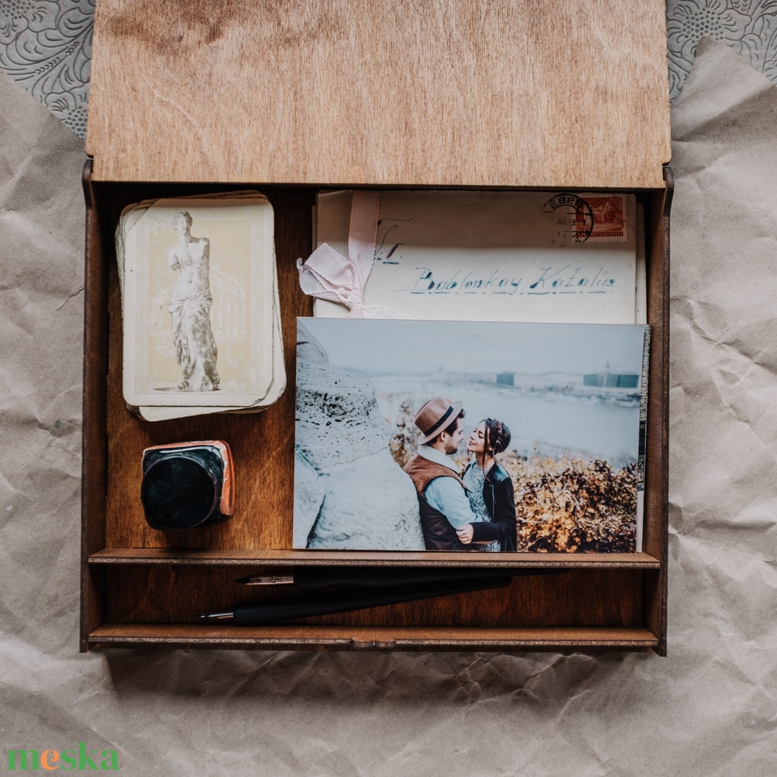 Emlékdoboz, fényképtartó doboz, esküvői doboz - esküvő - emlék & ajándék - doboz - Meska.hu