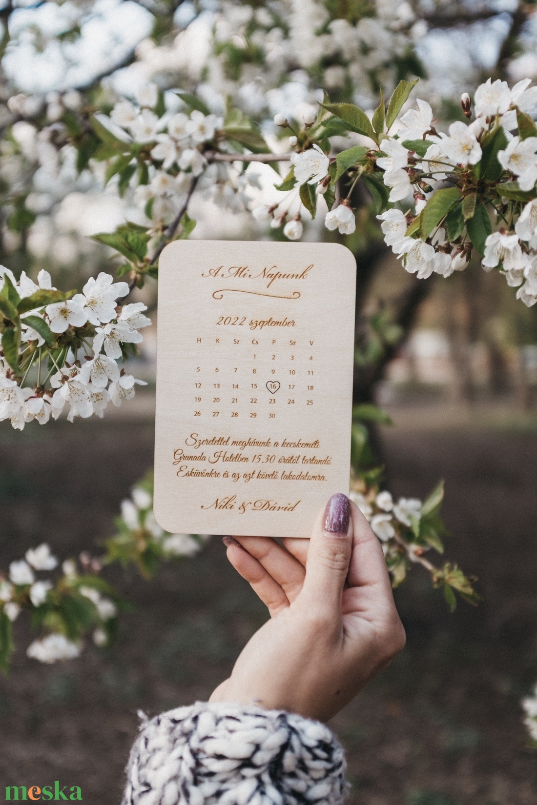 Fa Esküvői Meghívó - esküvő - meghívó & kártya - meghívó - Meska.hu