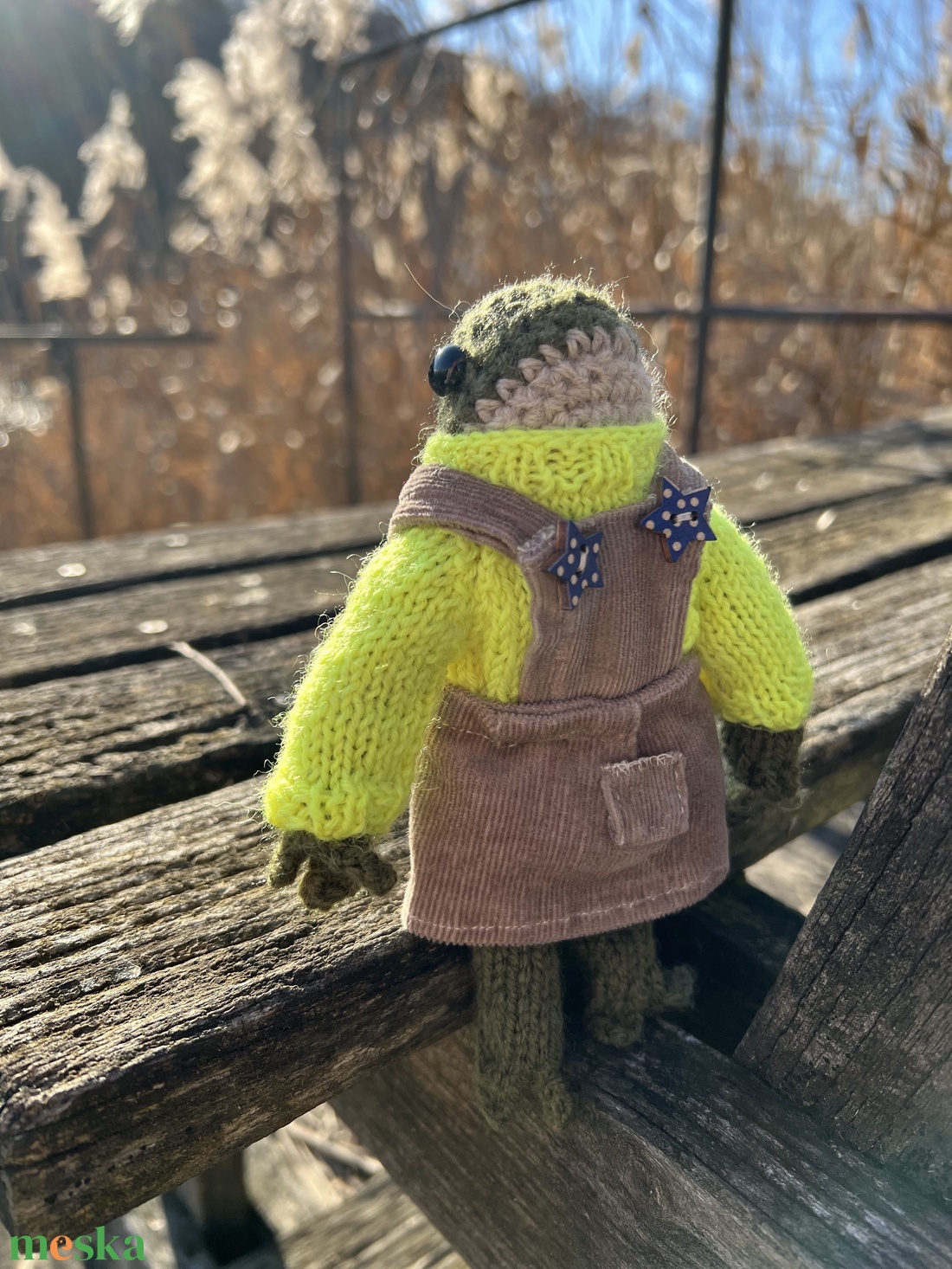 Prémium kézműves béka kordbársony ruhában - Díszcsomagolással. Egyedi designer játék - játék & sport - plüssállat & játékfigura - plüss mesefigurák - Meska.hu