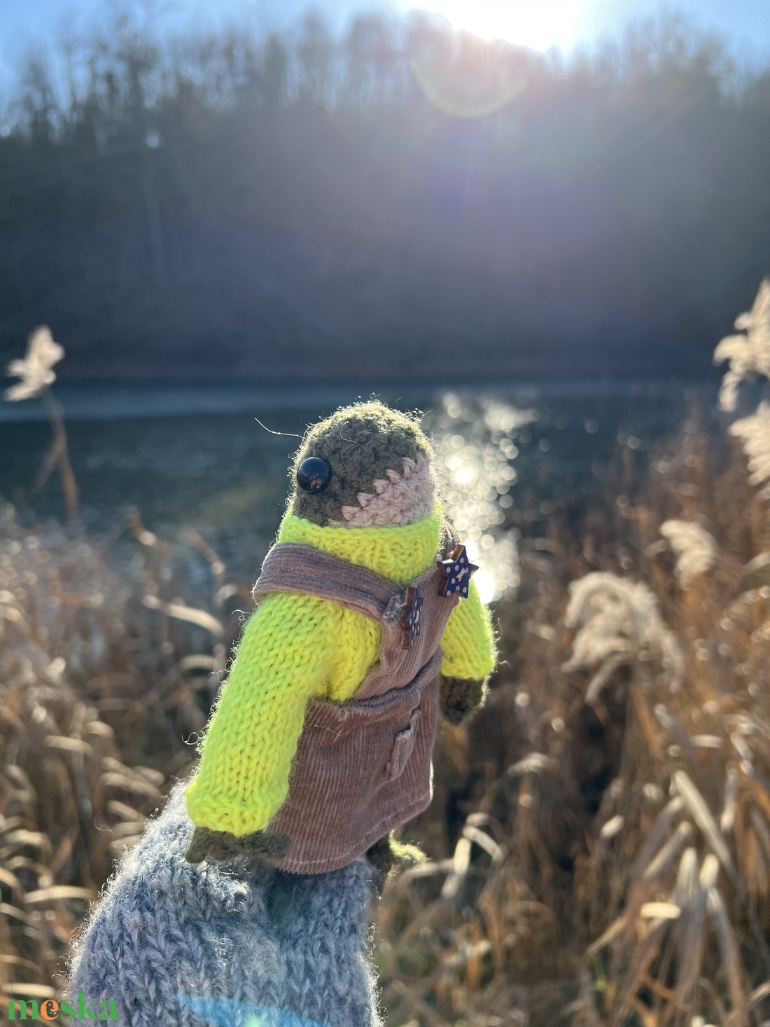 Prémium kézműves béka kordbársony ruhában - Díszcsomagolással. Egyedi designer játék - játék & sport - plüssállat & játékfigura - plüss mesefigurák - Meska.hu