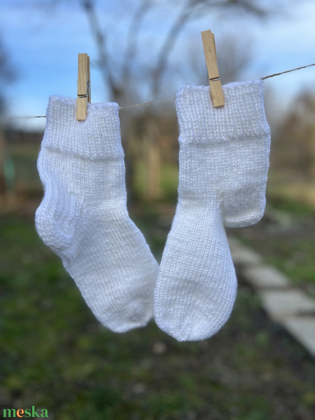 Puha kézzel kötött moher zokni (35�37) - ruha & divat - cipő & papucs - zokni - Meska.hu