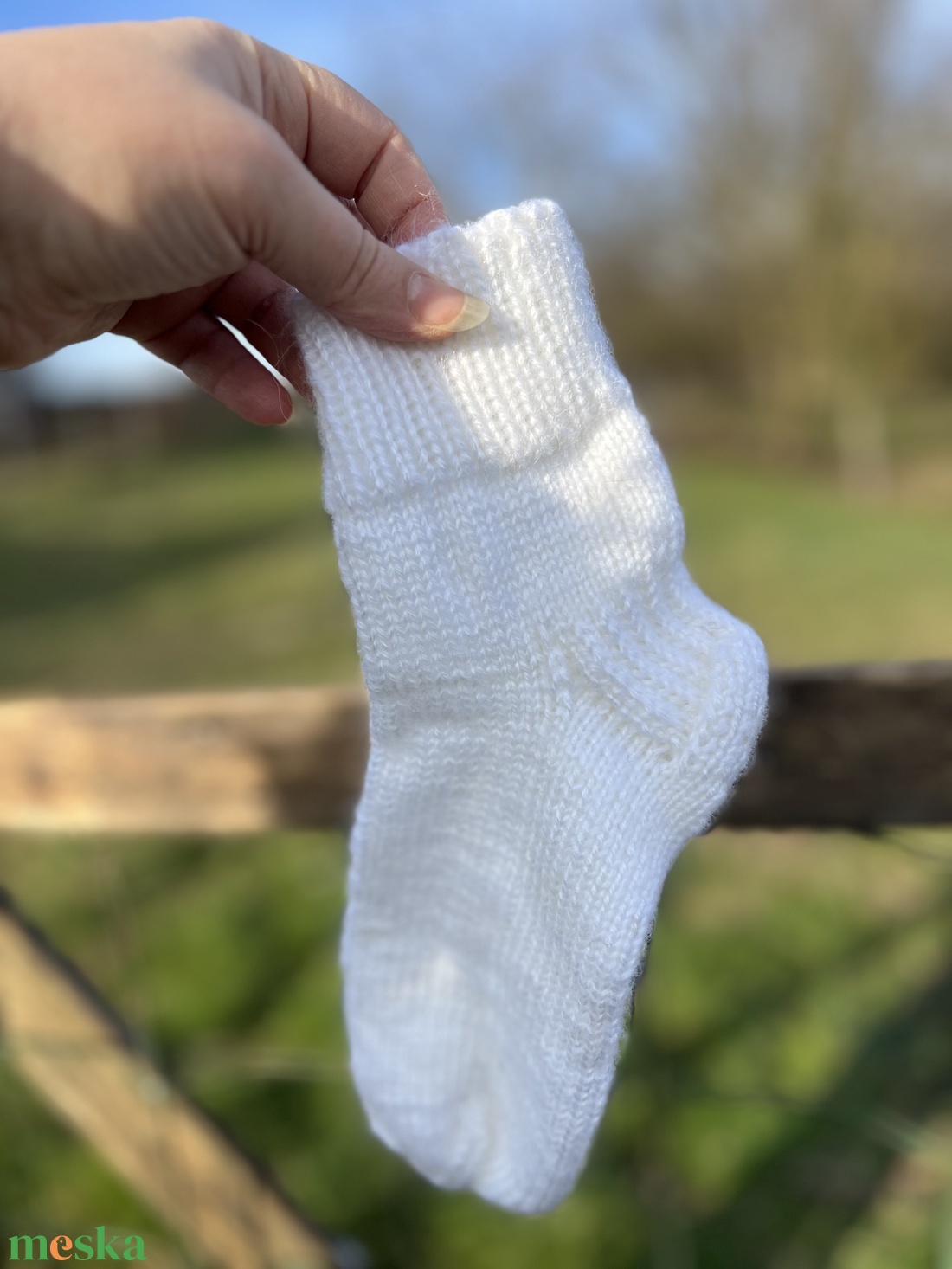 Puha kézzel kötött moher zokni (35�37) - ruha & divat - cipő & papucs - zokni - Meska.hu