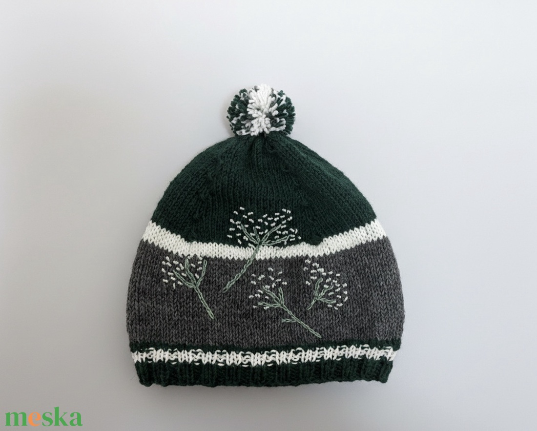 Kézzel kötött gyapjú sapka   - ruha & divat - sál, sapka, kendő - kalap - Meska.hu