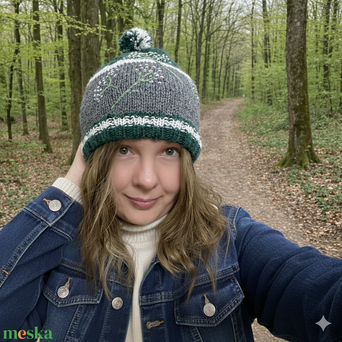 Kézzel kötött gyapjú sapka   - ruha & divat - sál, sapka, kendő - kalap - Meska.hu