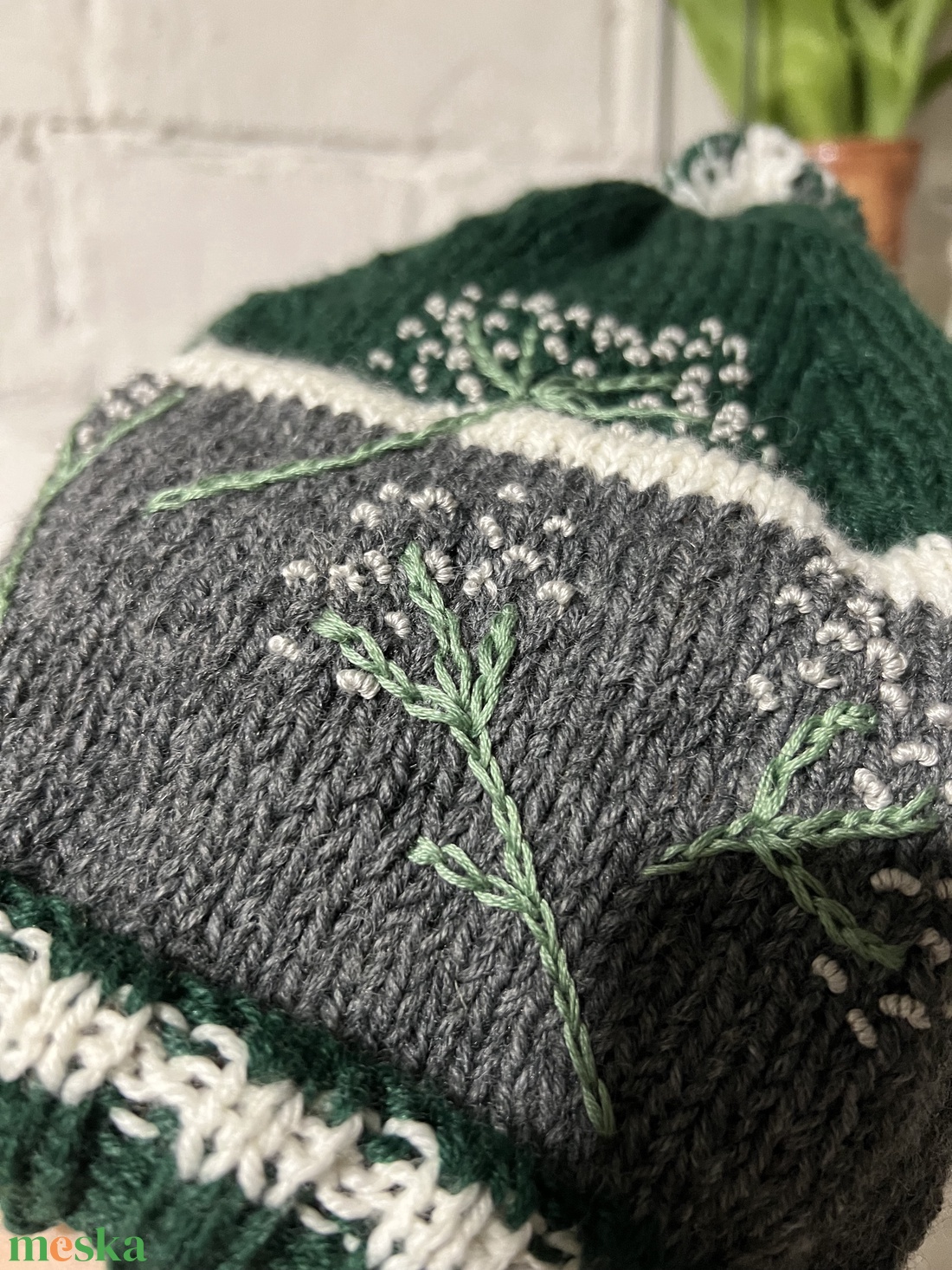 Kézzel kötött gyapjú sapka   - ruha & divat - sál, sapka, kendő - kalap - Meska.hu