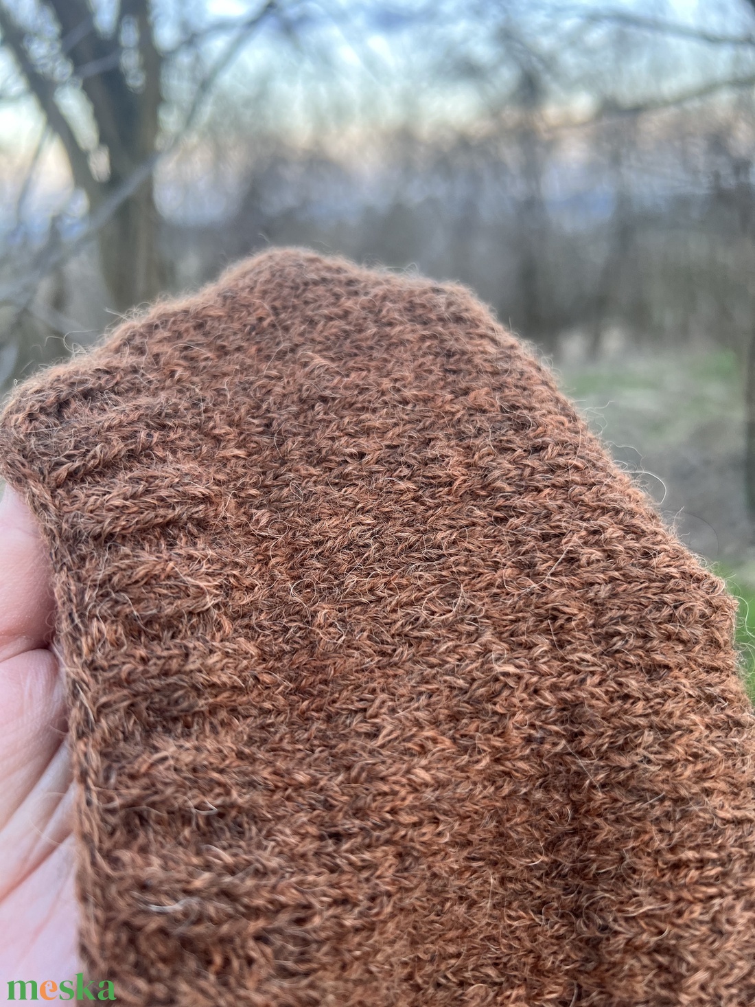 Alpaka gyapjú pixie bonnet � kézzel kötött barna sapka - ruha & divat - sál, sapka, kendő - sapka - Meska.hu