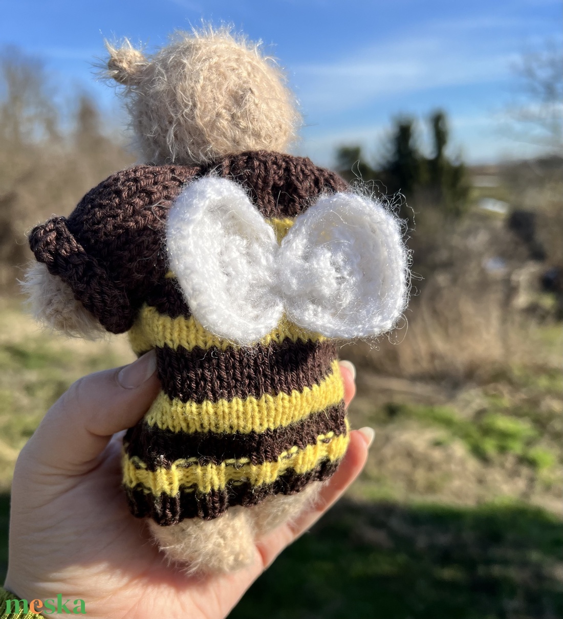 Misi, a méhecske mackó � egyedi kézműves puha játék - játék & sport - plüssállat & játékfigura - maci - Meska.hu