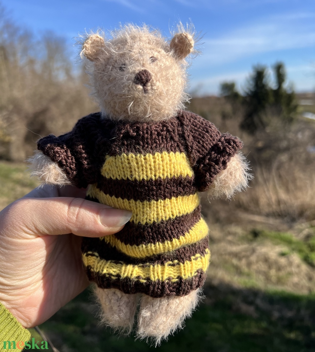 Misi, a méhecske mackó � egyedi kézműves puha játék - játék & sport - plüssállat & játékfigura - maci - Meska.hu