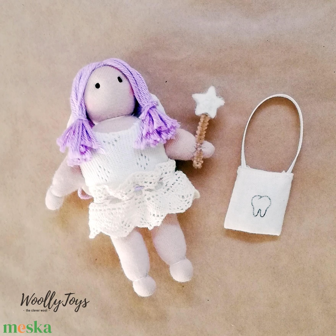 My Tiny Doll - Fogtündér lila hajjal - játék & sport - baba & babaház - baba - Meska.hu