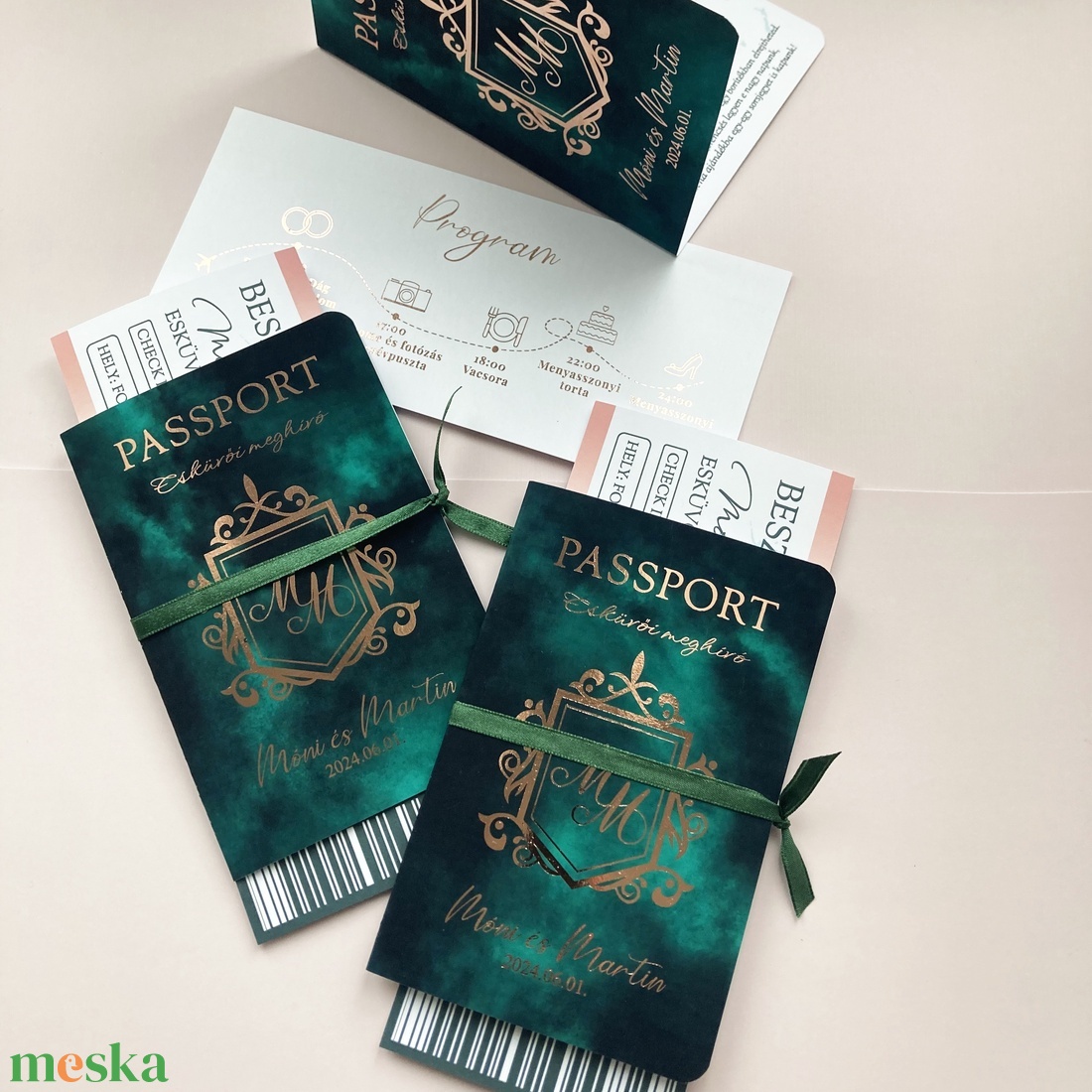 Passport stílusú beszállókártyás zöld esküvői meghívó - esküvő - meghívó & kártya - meghívó - Meska.hu Passport stílusú beszállókártyás zöld esküvői meghívó - esküvő - meghívó & kártya - meghívó - Meska.hu