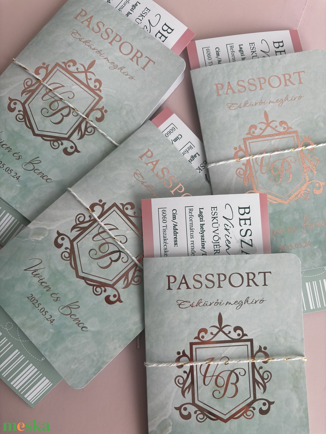 Passport stílusú beszállókártyás menta esküvői meghívó - esküvő - meghívó & kártya - meghívó - Meska.hu Passport stílusú beszállókártyás menta esküvői meghívó - esküvő - meghívó & kártya - meghívó - Meska.hu