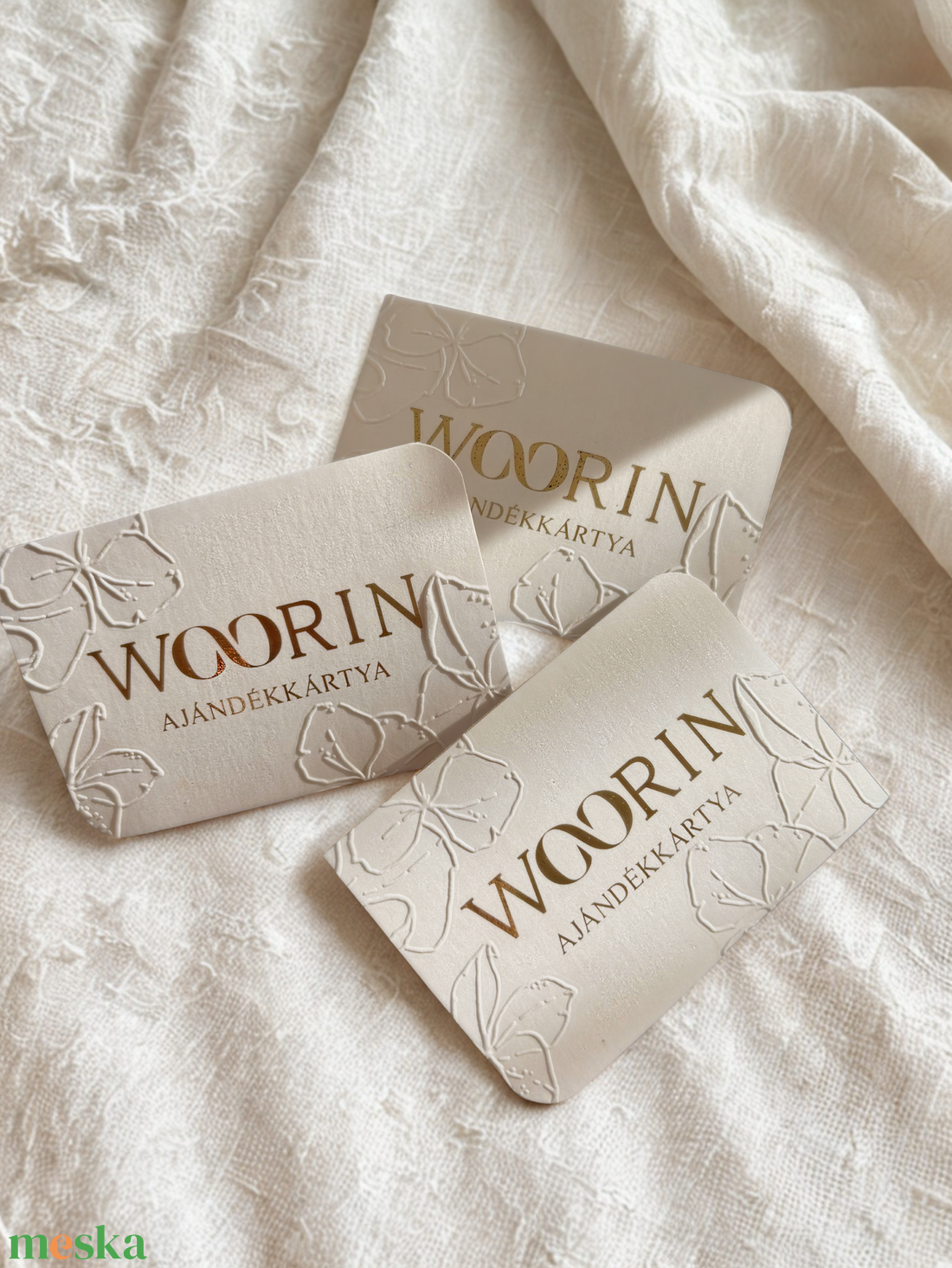 Ajándékkártya - Elegáns aranyozott  - karácsony - karácsonyi ajándékozás - karácsonyi képeslap, üdvözlőlap, ajándékkísérő - Meska.hu