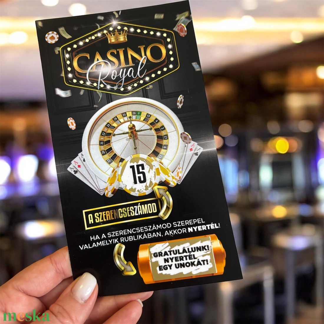 Casino Royal kaparós sorsjegy � különleges meglepetés stílusosan - otthon & életmód - papír, írószer - ajándékozás kellékei - ajándék sorsjegy - Meska.hu