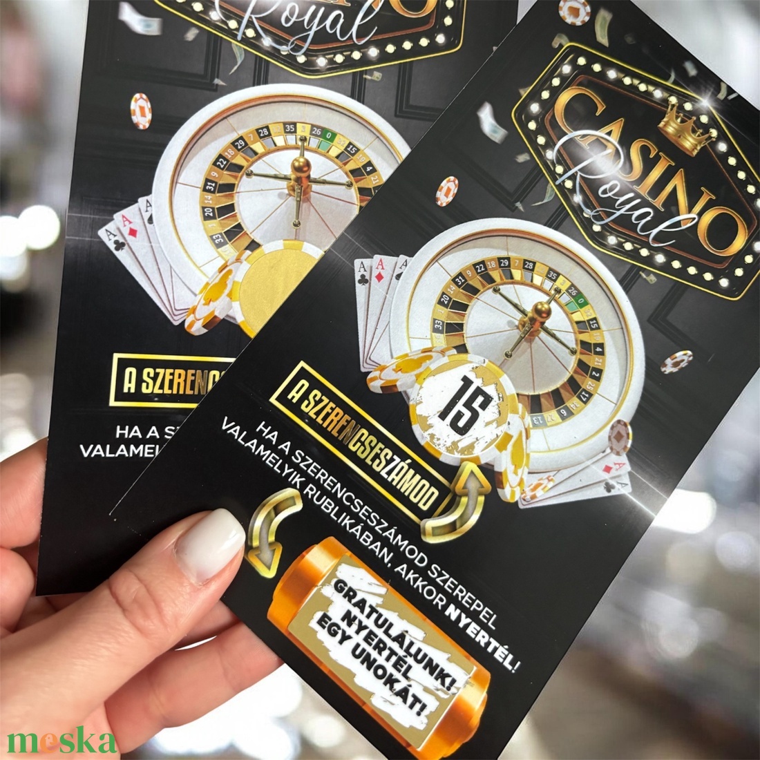 Casino Royal kaparós sorsjegy � különleges meglepetés stílusosan - otthon & életmód - papír, írószer - ajándékozás kellékei - ajándék sorsjegy - Meska.hu
