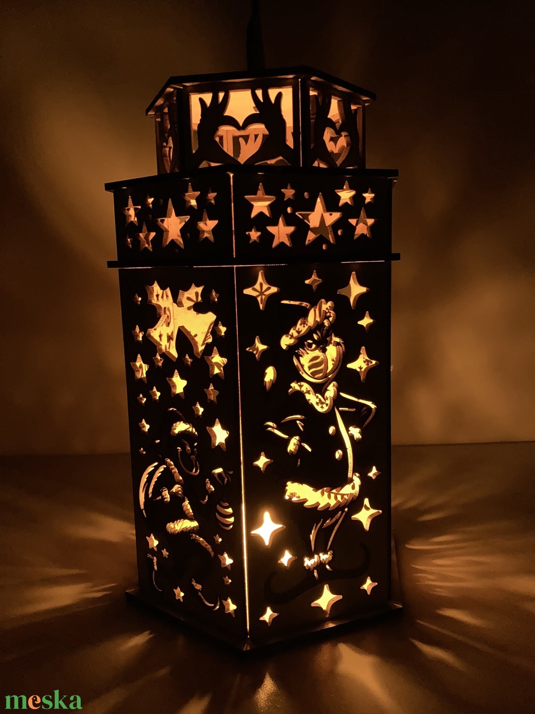 Karácsonyi - Grincs - mécsestartó - karácsony - karácsonyi lakásdekoráció - karácsonyi lakásdíszek - Meska.hu