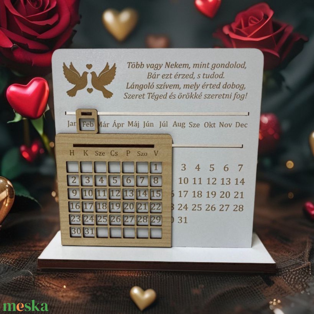 Öröknaptár - Valentin napra - otthon & életmód - dekoráció - fali és függő dekoráció - falinaptár & öröknaptár - Meska.hu
