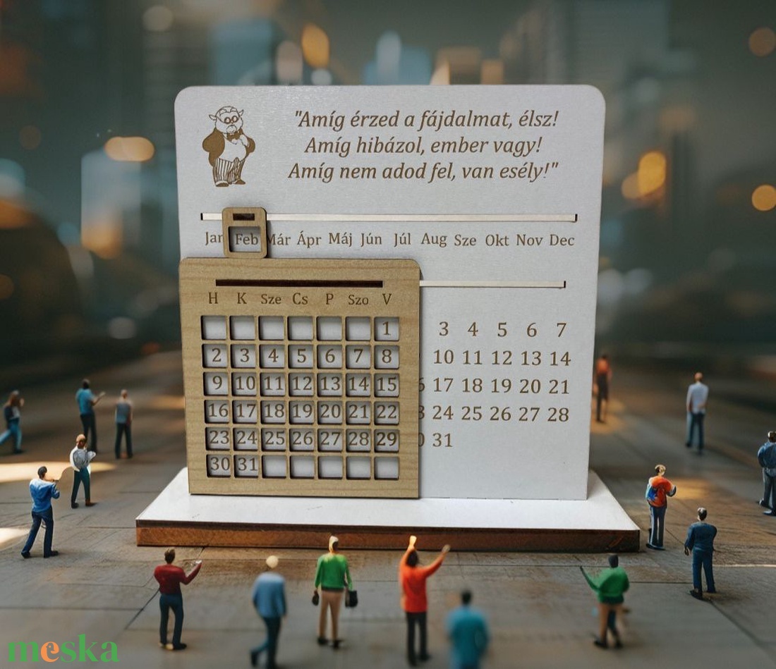 Öröknaptár - Dr. Bubó idézetekkel - otthon & életmód - dekoráció - fali és függő dekoráció - falinaptár & öröknaptár - Meska.hu