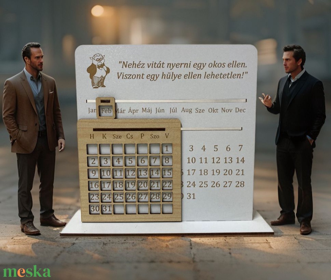 Öröknaptár - Dr. Bubó idézetekkel - otthon & életmód - dekoráció - fali és függő dekoráció - falinaptár & öröknaptár - Meska.hu