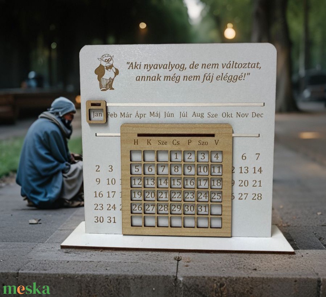 Öröknaptár - Dr. Bubó idézetekkel - otthon & életmód - dekoráció - fali és függő dekoráció - falinaptár & öröknaptár - Meska.hu