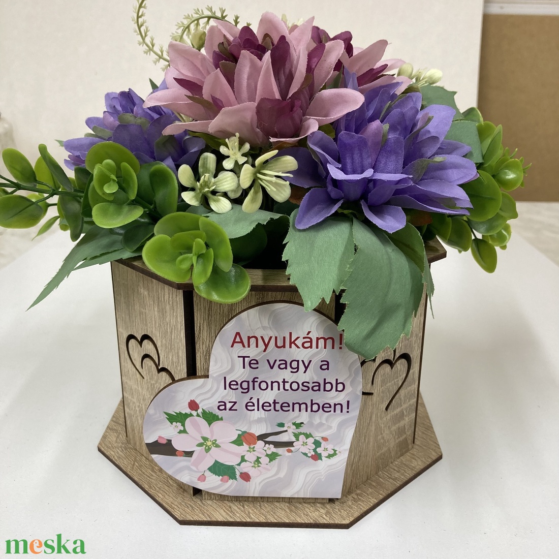 Virágtartó - anyák napjára - szöveggel - otthon & életmód - dekoráció - asztal és polc dekoráció - dekorációs tál, tartó - Meska.hu