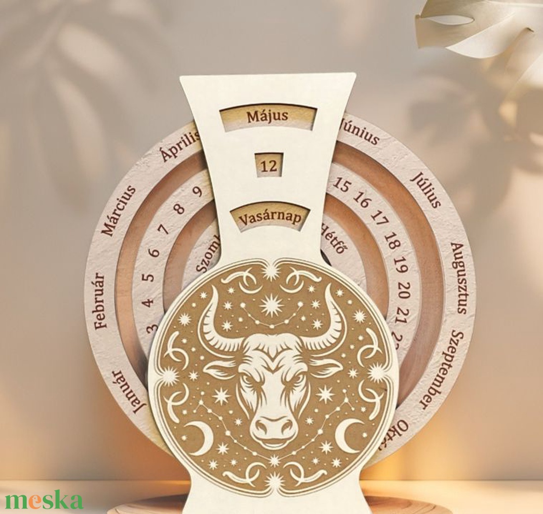 Születésnapi öröknaptár - bika - otthon & életmód - dekoráció - fali és függő dekoráció - falinaptár & öröknaptár - Meska.hu