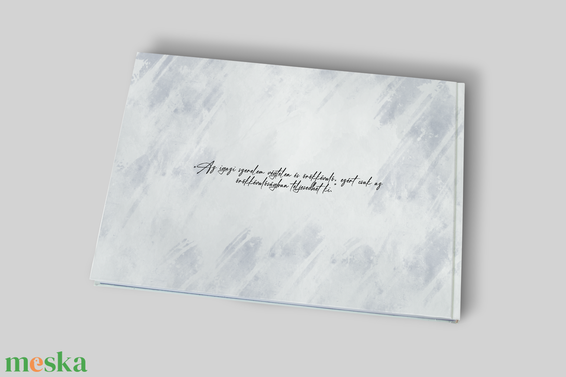 Esküvői vendégkönyv fotóval (kékesszürke) - esküvő - emlék & ajándék - vendégkönyv - Meska.hu