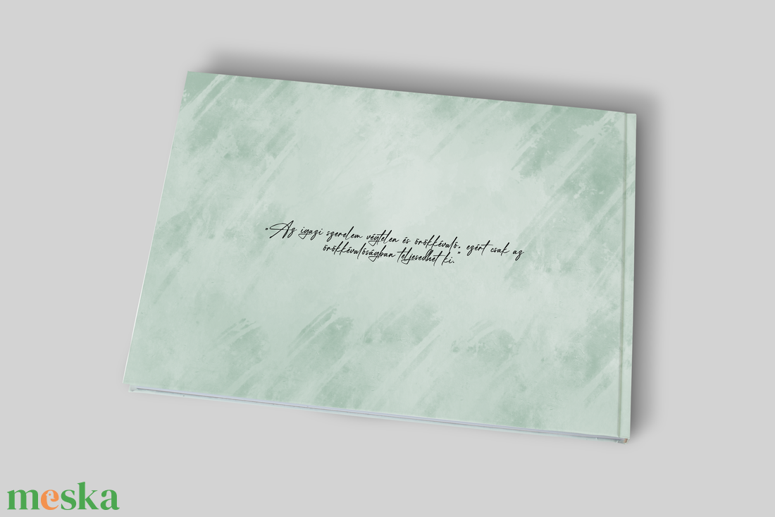 Esküvői vendégkönyv fotóval (zöld) - esküvő - emlék & ajándék - vendégkönyv - Meska.hu