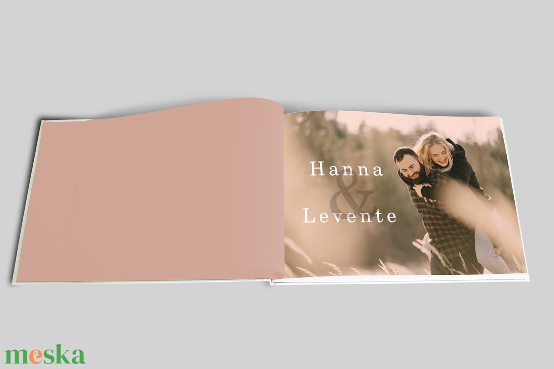 Esküvői vendégkönyv fotóval (fehér virágmintás) - esküvő - emlék & ajándék - vendégkönyv - Meska.hu