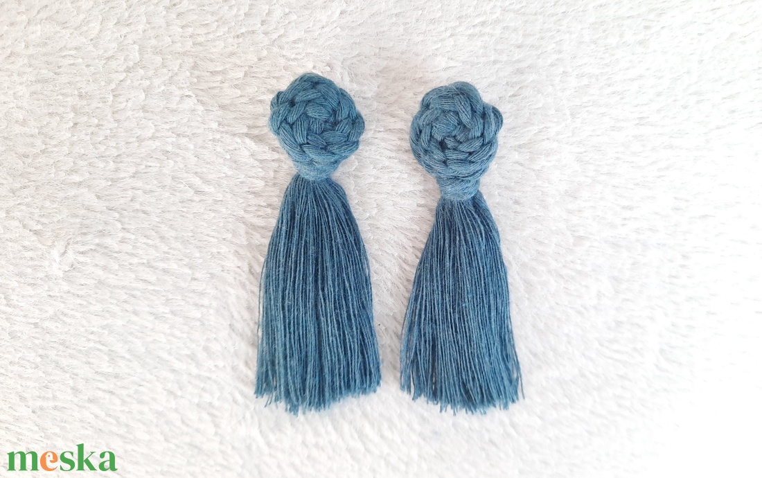 makramé knot fülbevaló - pávakék - ékszer - fülbevaló - lógó fülbevaló - Meska.hu makramé knot fülbevaló - pávakék - ékszer - fülbevaló - lógó fülbevaló - Meska.hu