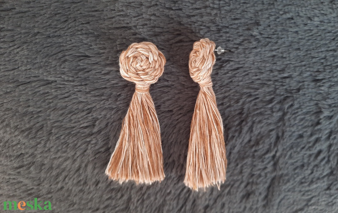 makramé knot fülbevaló - karamell shake - ékszer - fülbevaló - lógó fülbevaló - Meska.hu makramé knot fülbevaló - karamell shake - ékszer - fülbevaló - lógó fülbevaló - Meska.hu
