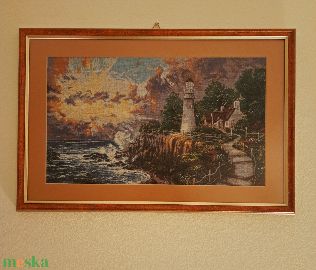 Világító torony- finom öltéses gobelin falikép - művészet - textilkép - gobelin - Meska.hu