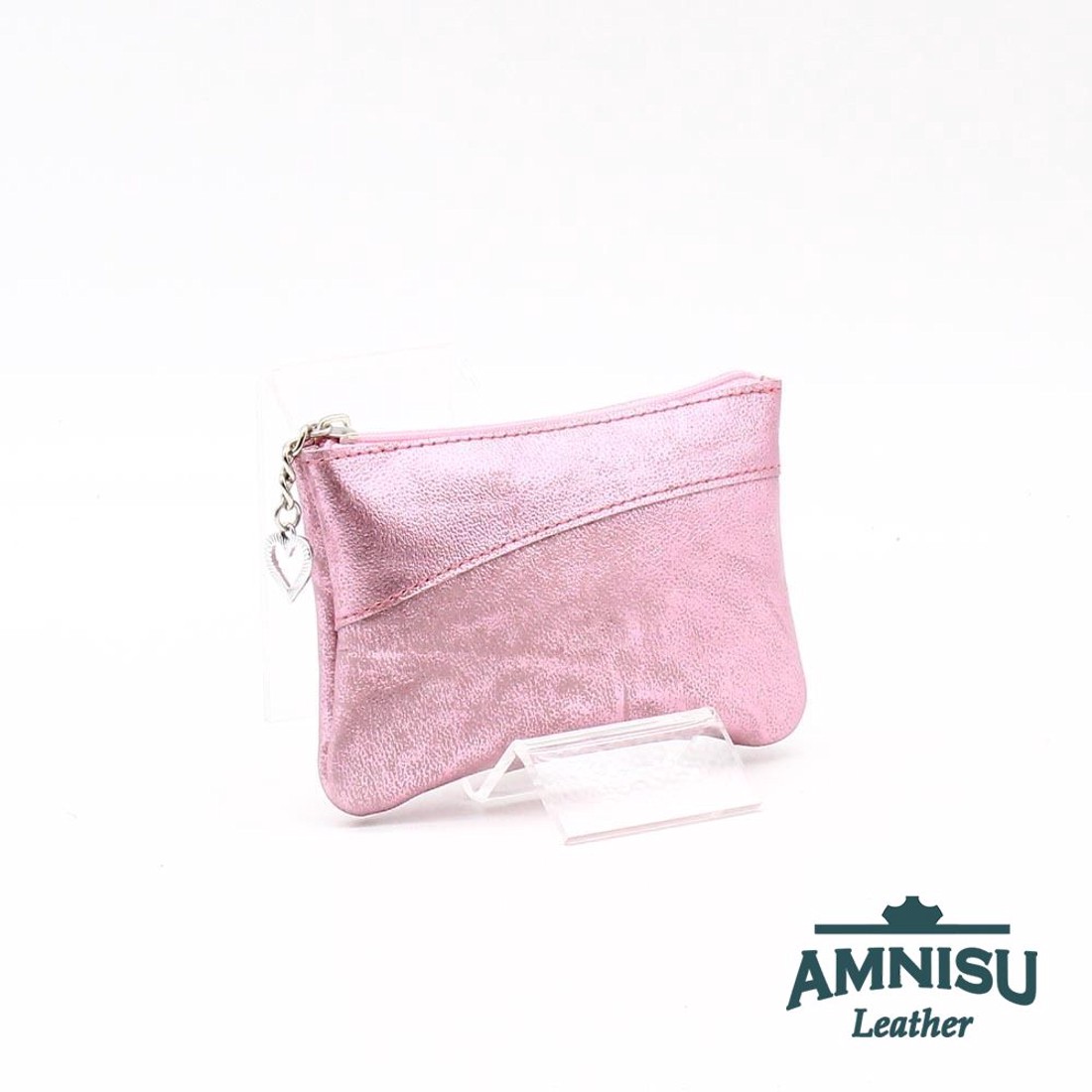 Metál rózsaszín ívelt egy cipzáras kulcstartó C4001 - táska & tok - kulcstartó & táskadísz - kulcstartó - Meska.hu