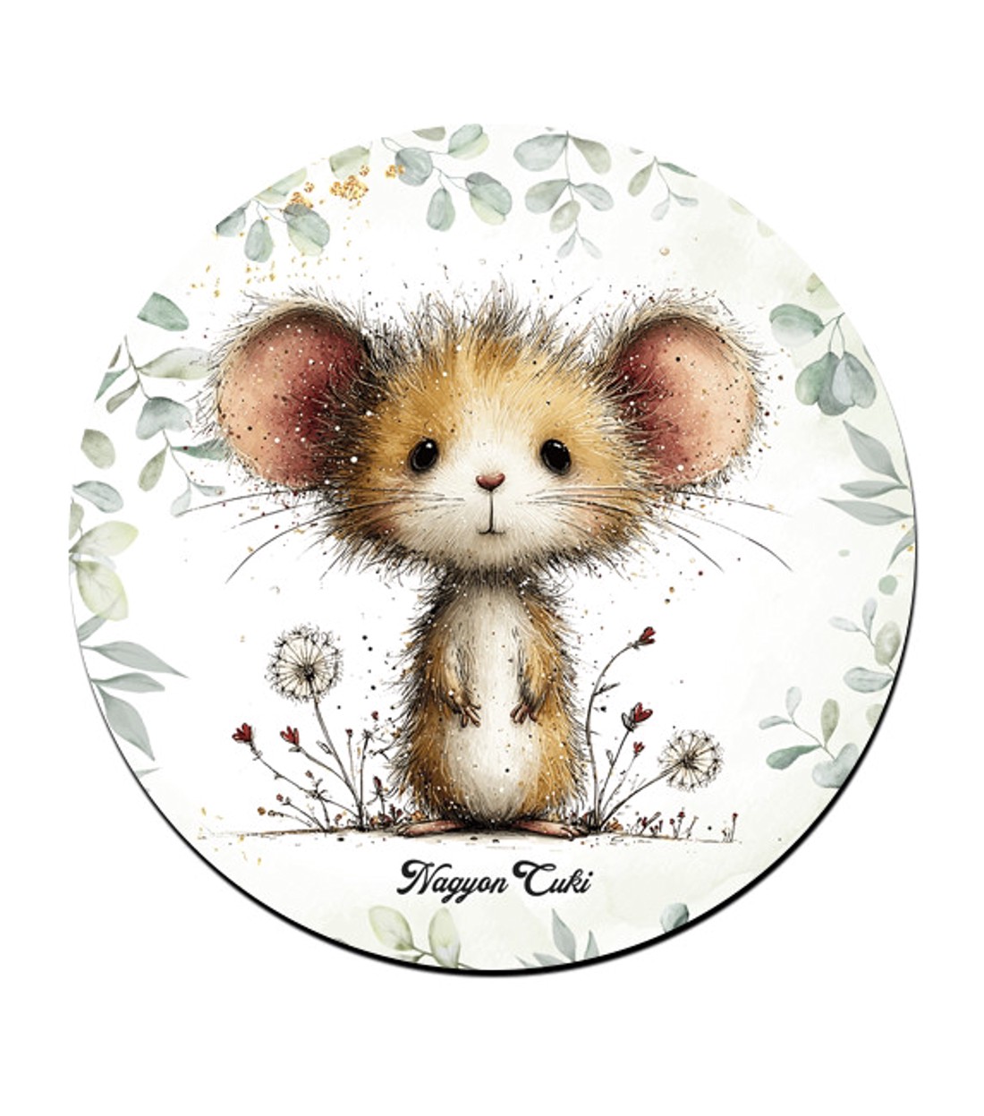 Az erdő cuki aprósága, a mogyorós pele mintás pohár alátét -  - Meska.hu