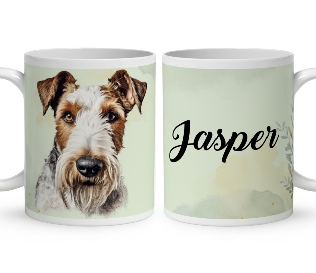 Névvel kérhető - Drótszőrű fox terrier portré mintás bögre - otthon & életmód - konyhafelszerelés, tálalás - tálalás - bögre & csésze - Meska.hu