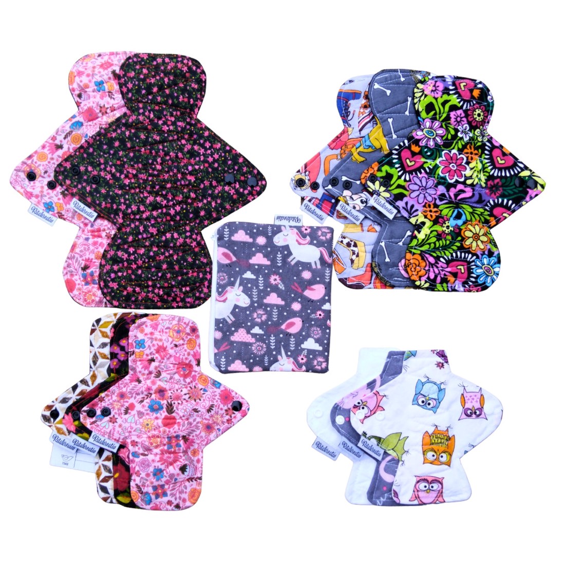 Rita mosható betét csomag normál és erős vérzéshez meglepetés mintával - szépségápolás - intim higiénia - intimbetét - Meska.hu