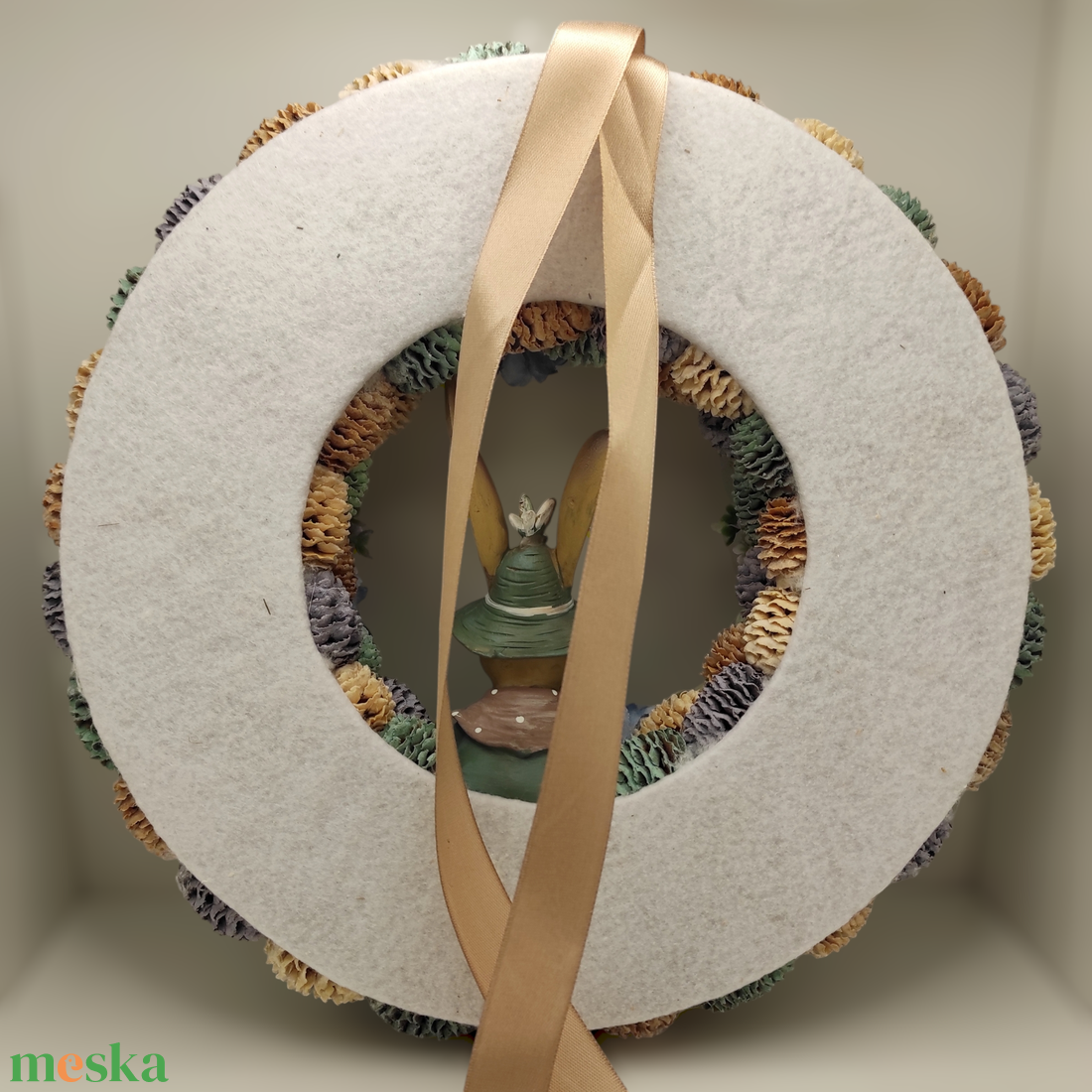 Tavaszi / húsvéti virágos koszorú, kopogtató 30 cm - otthon & életmód - dekoráció - ajtó- és ablak dekoráció - ajtódísz & kopogtató - Meska.hu